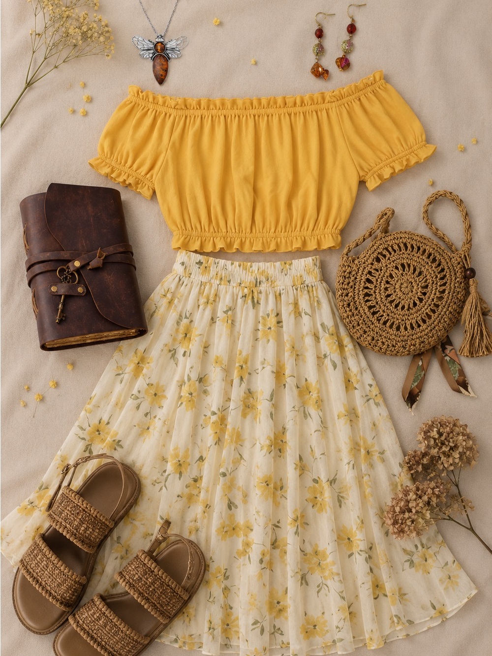 Vibrant Off Shoulder Crop Top